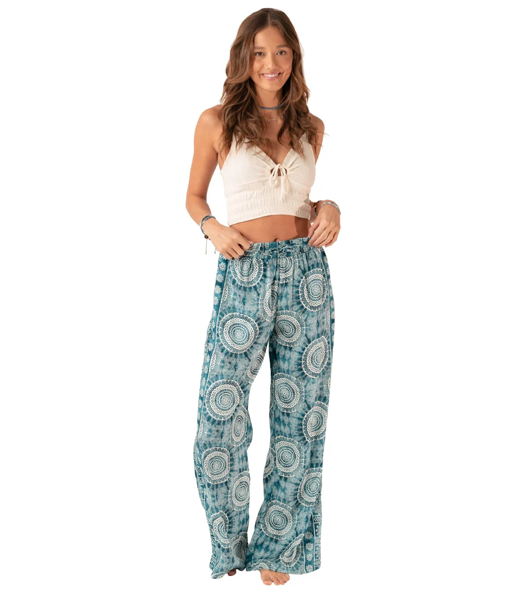 Lotus and Luna Palmetto Point Wide Leg Drawstring Pants