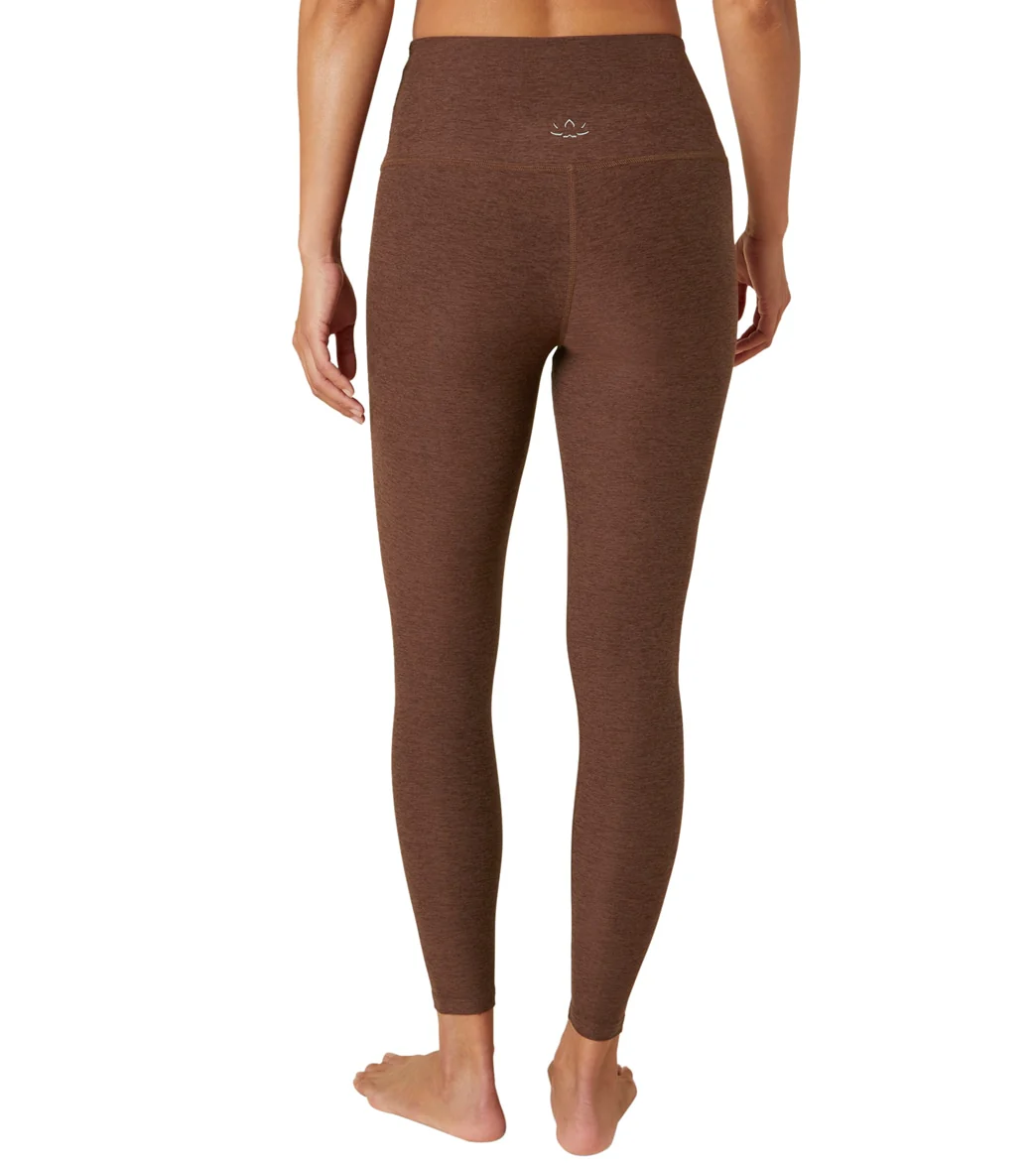 Beyond Yoga Spacedye High Waisted Caught In The Midi 7/8 Yoga Leggings Mahogany Brown Heather