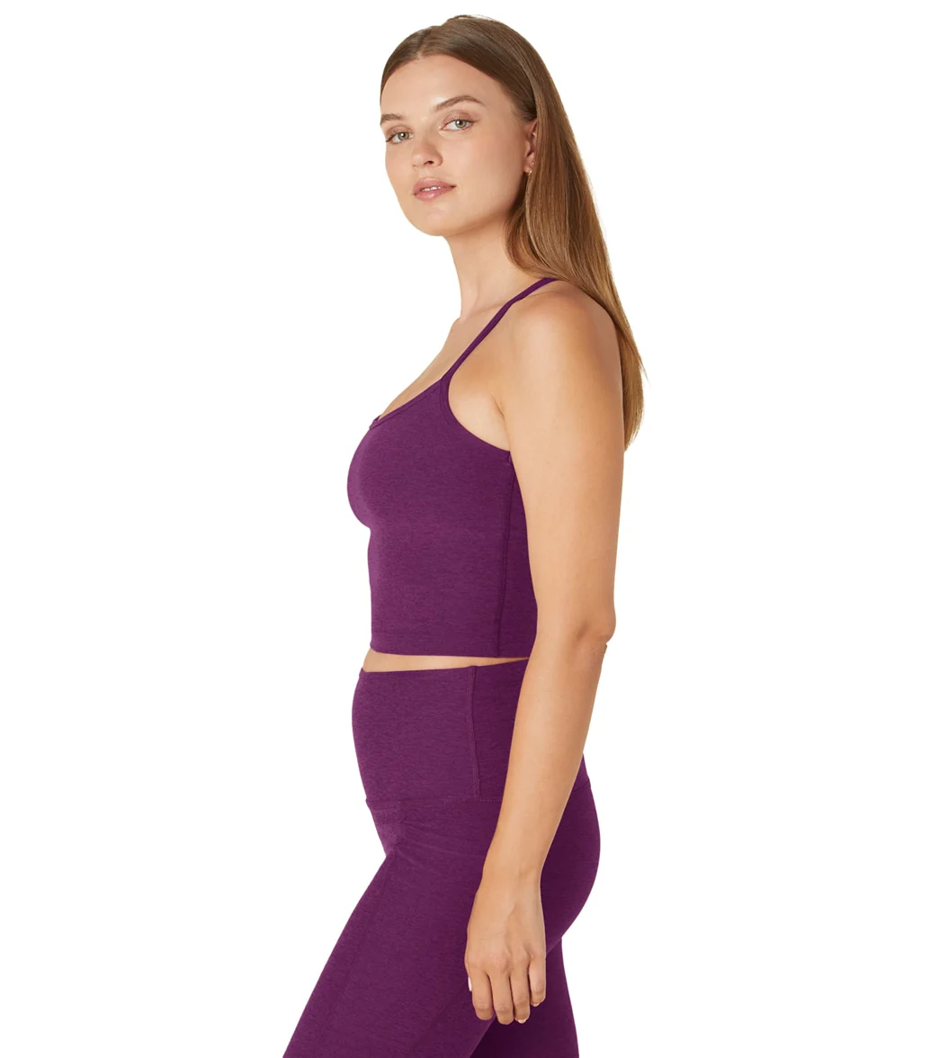 Beyond Yoga Spacedye Slim Racerback Cropped Tank Aubergine/Beet