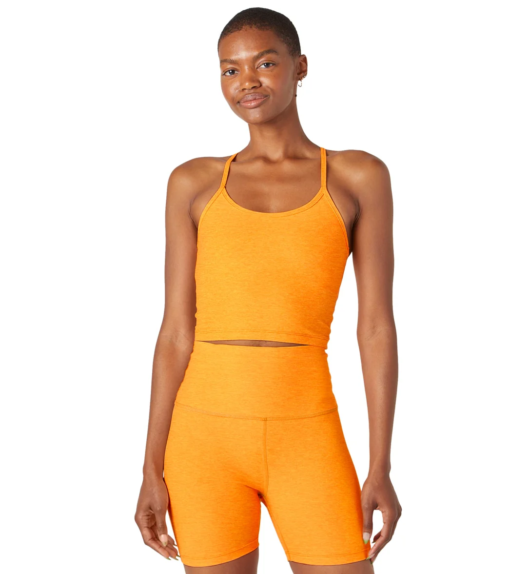 Beyond Yoga Spacedye Slim Racerback Cropped Tank Mango Pop Heather