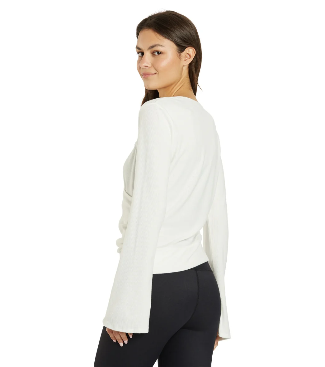 Thrive Societe Pleated Wrap Pullover