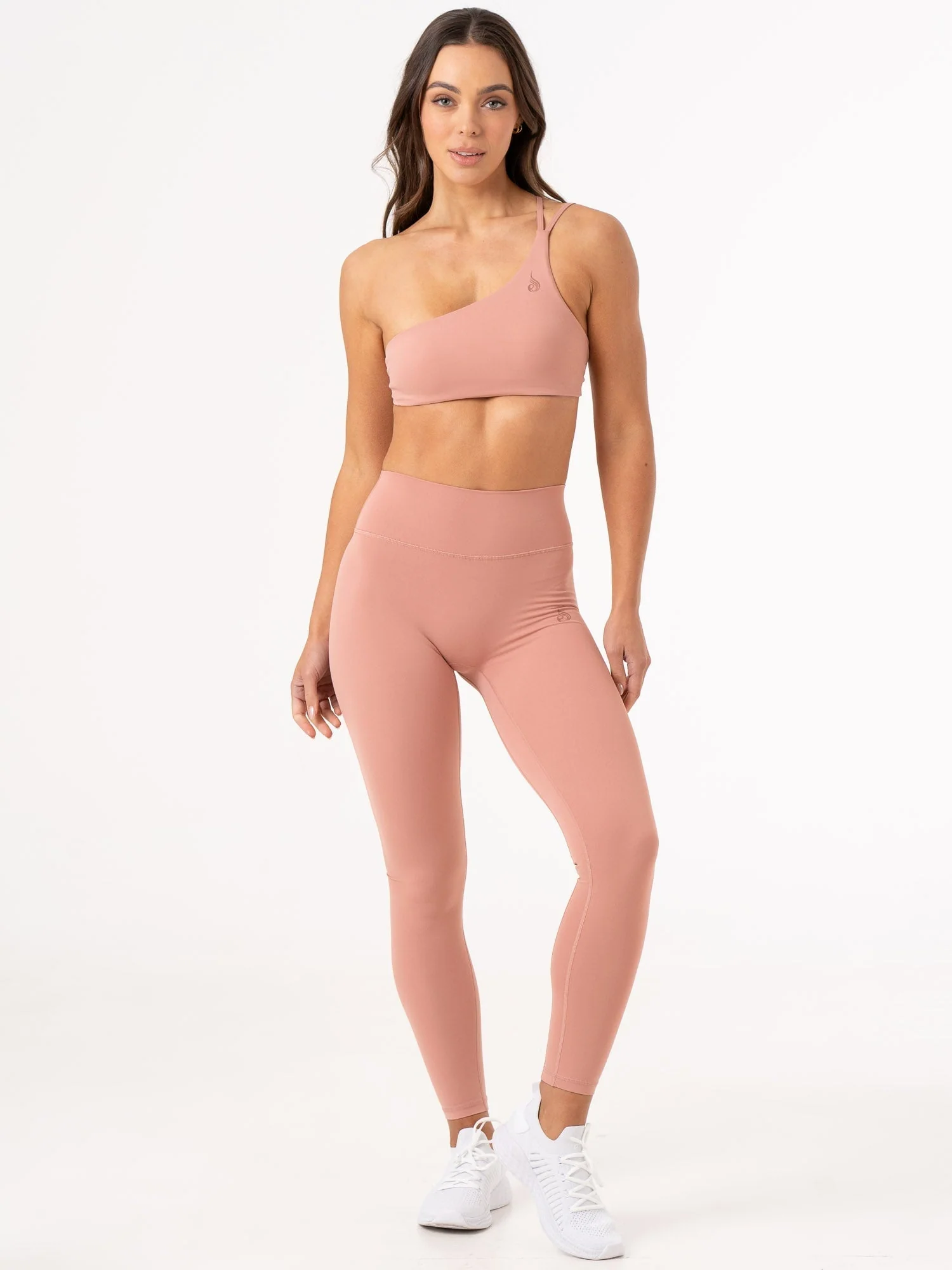 NKD One Shoulder Sports Bra - Dusty Pink