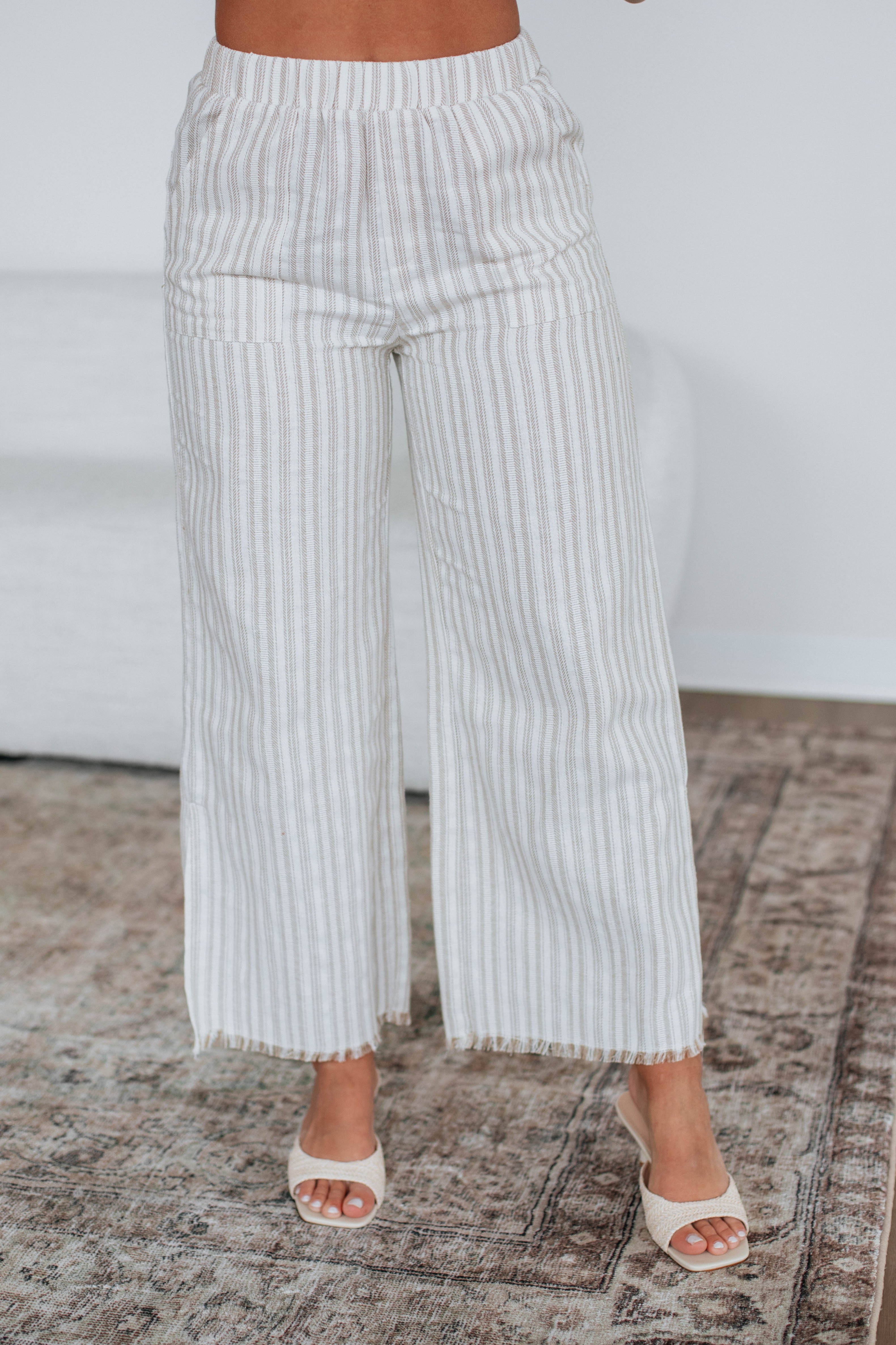 Emmaly Striped Linen Pants