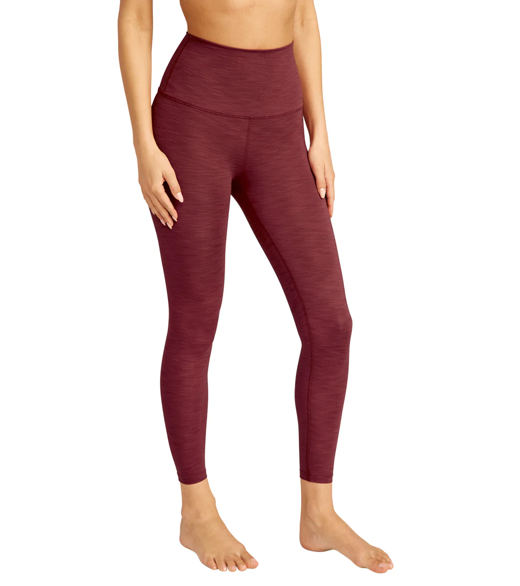 Beyond Yoga Heather Rib High Waisted 7/8 Yoga Leggings