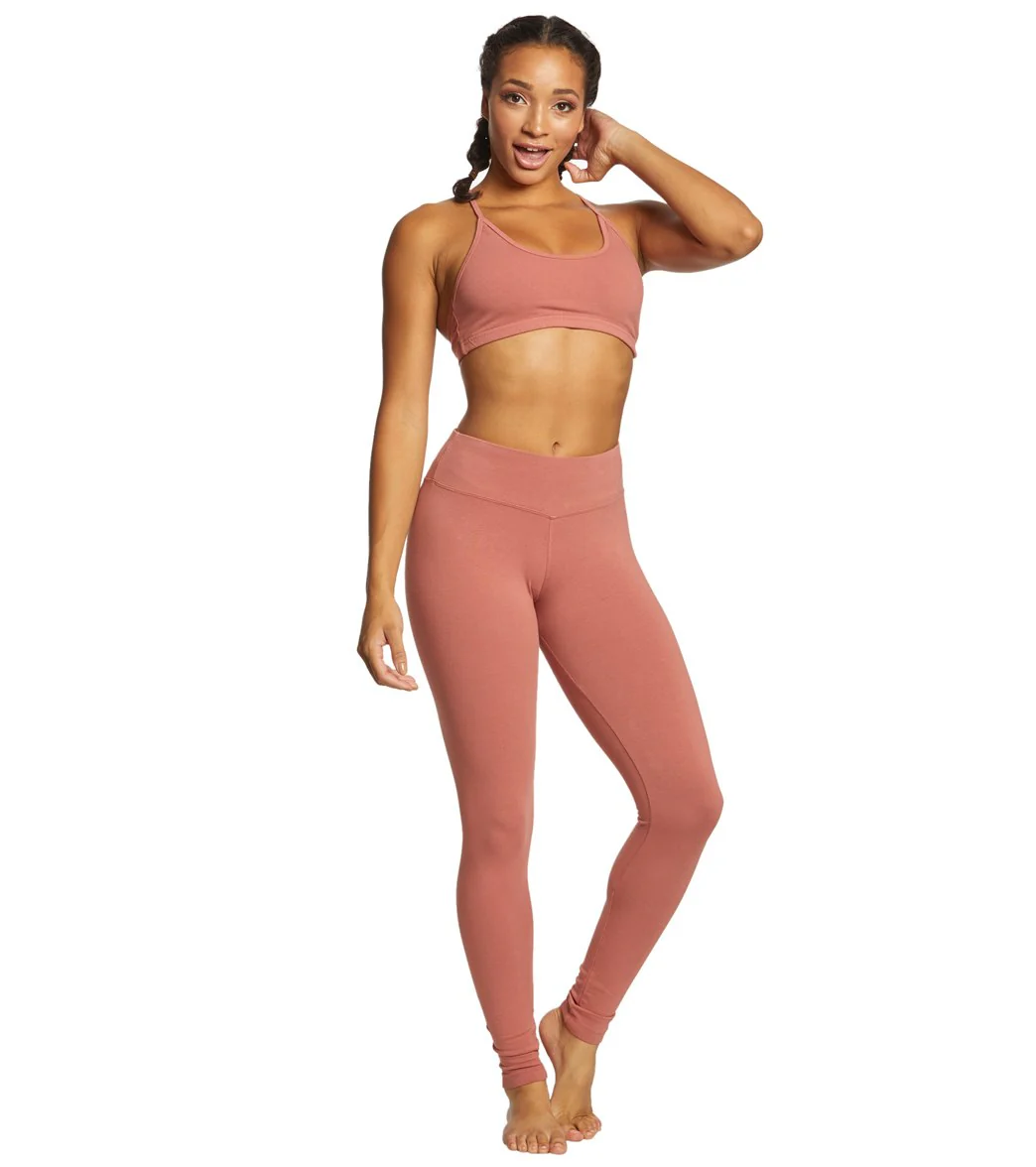 Hard Tail Flat Waist Cotton Ankle Yoga Leggings
