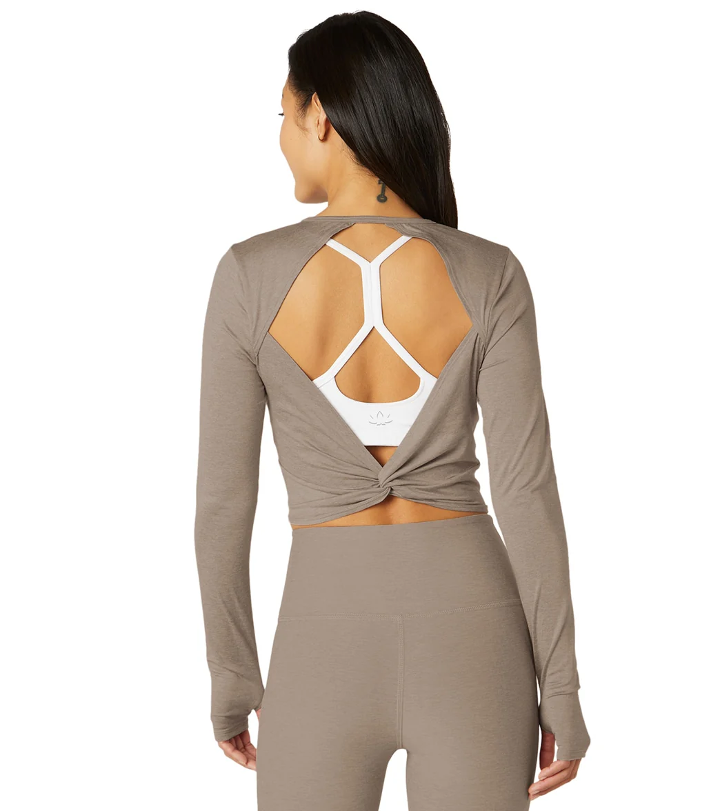 Beyond Yoga Featherweight Sunrise Cropped Pullover