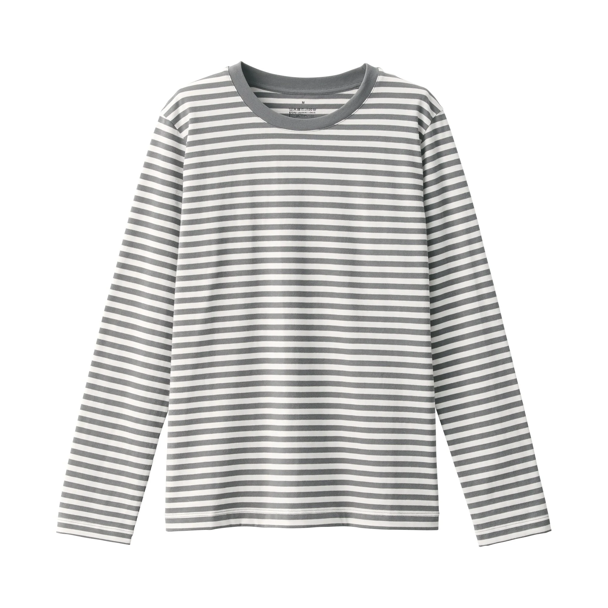 Women's Jersey Crew Neck Long Sleeve Striped T-Shirt