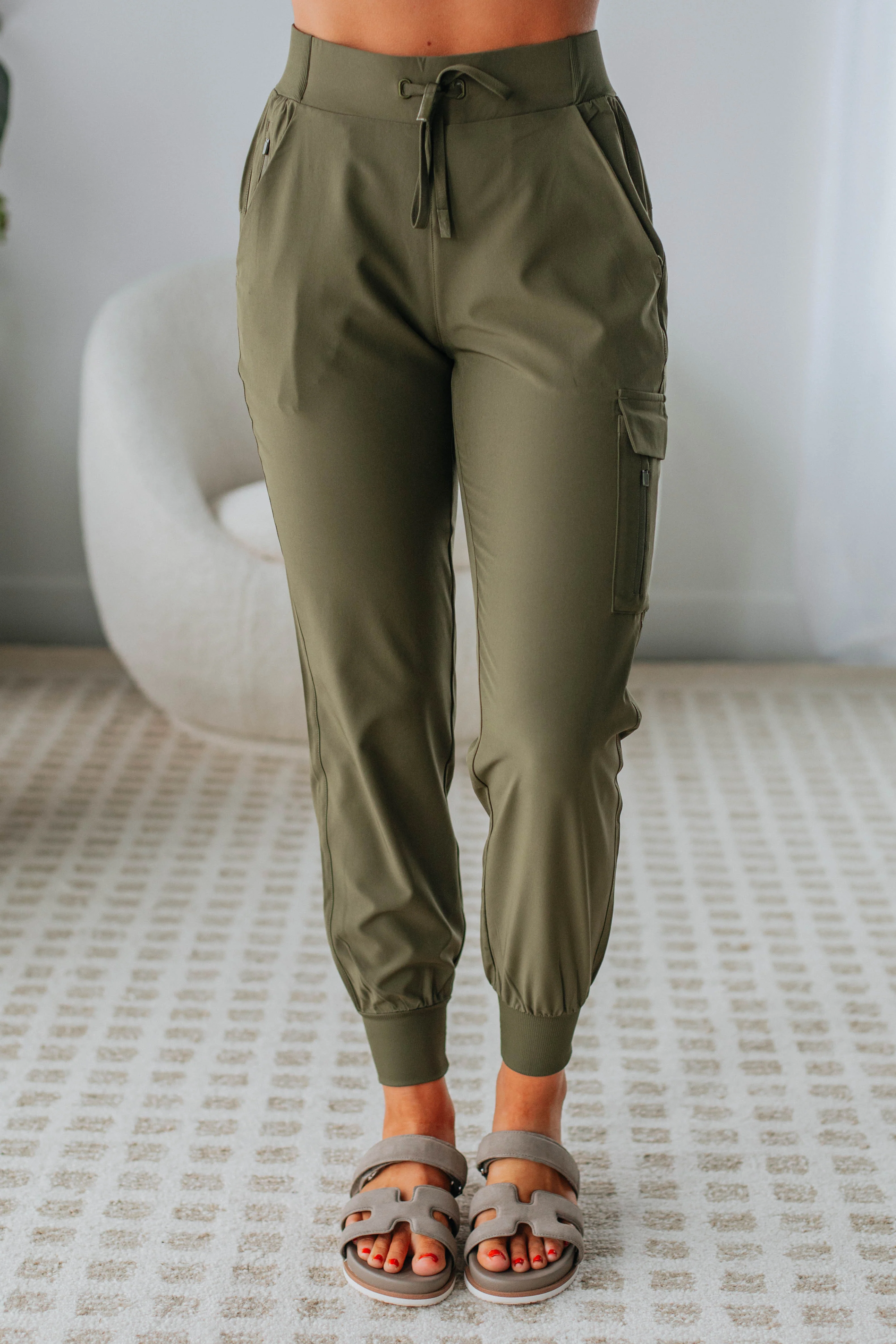 Malena Active Joggers - Dark Olive