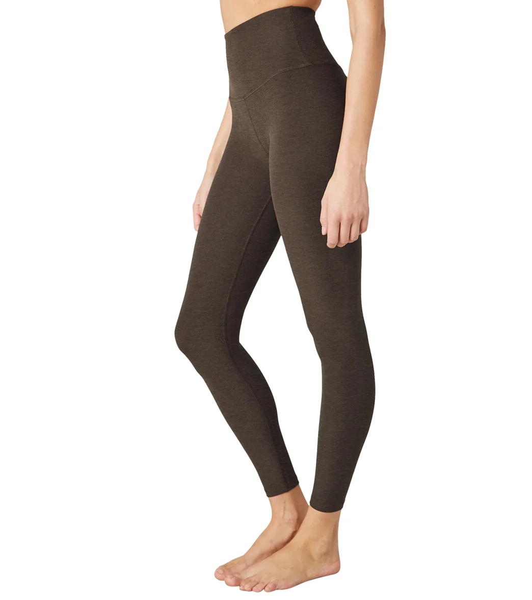 Beyond Yoga Spacedye High Waisted Caught In The Midi 7/8 Yoga Leggings Chocolate Chip Espresso