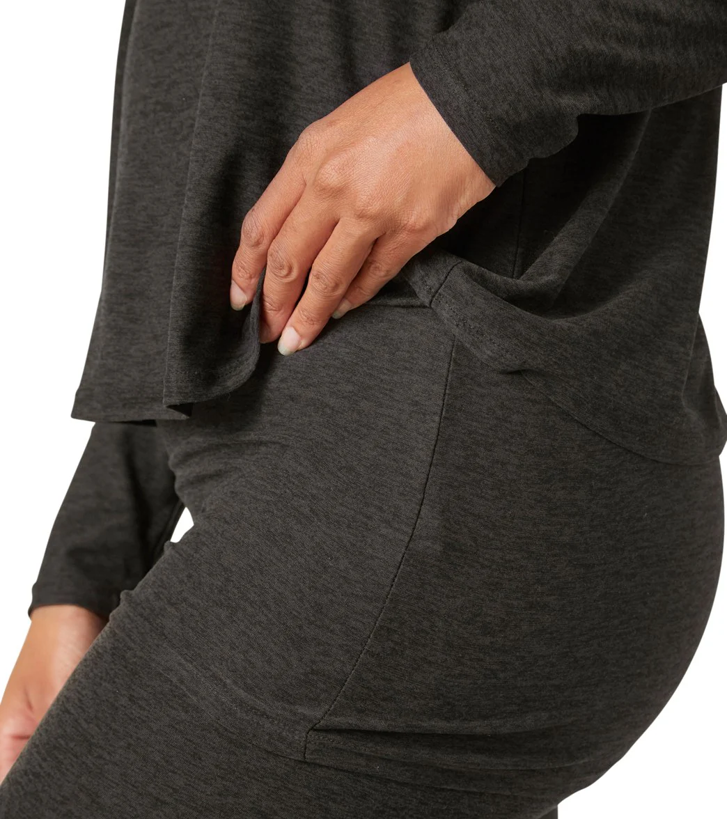 Beyond Yoga Featherweight Under Wraps Nursing Overlap Long Sleeve Tee