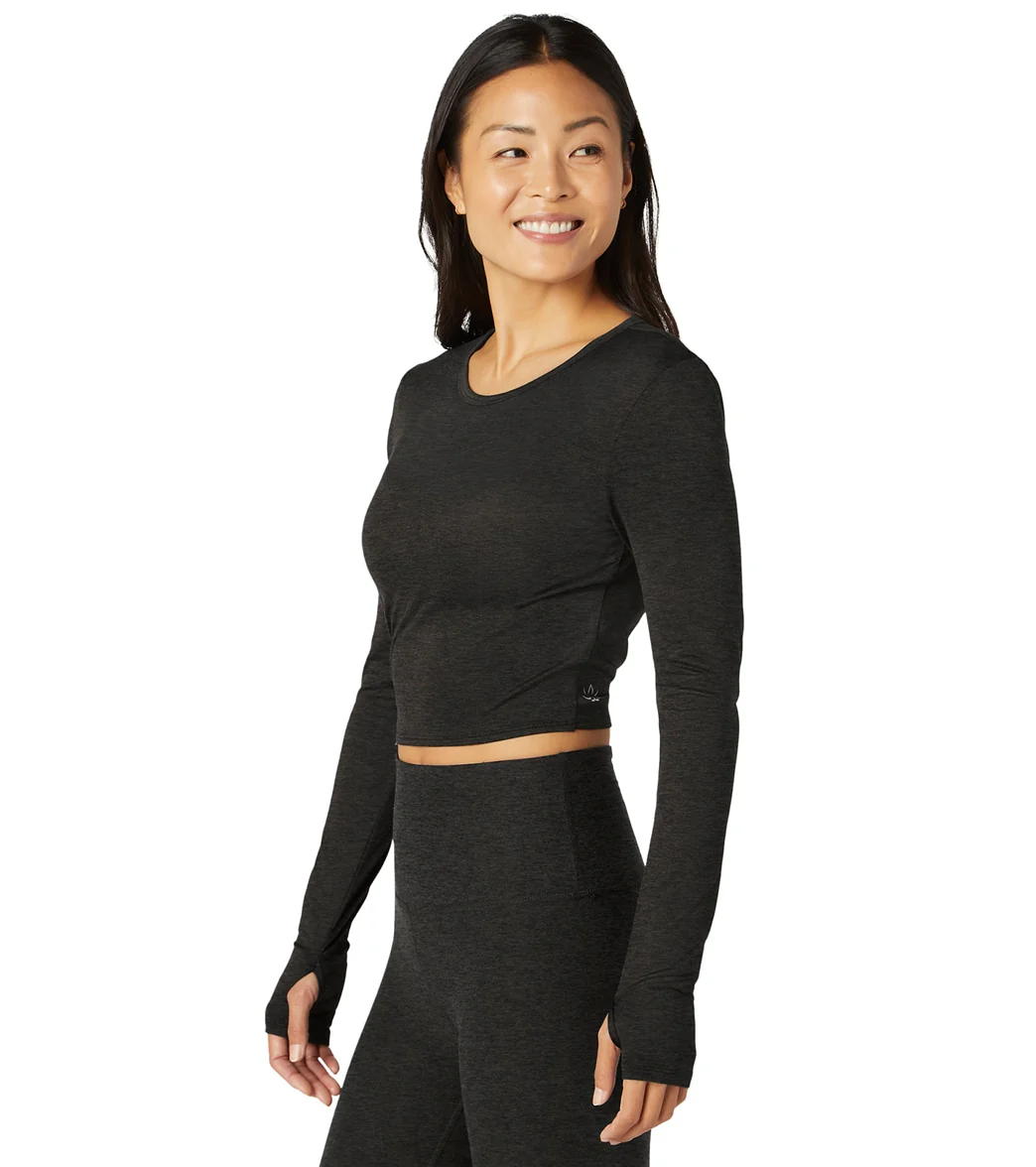 Beyond Yoga Featherweight Sunrise Cropped Pullover