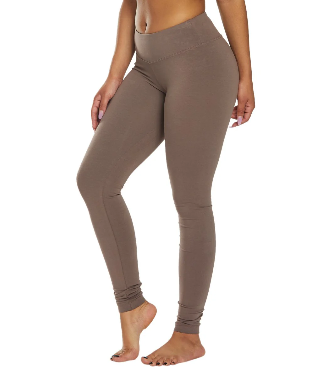 Hard Tail Flat Waist Cotton Ankle Yoga Leggings