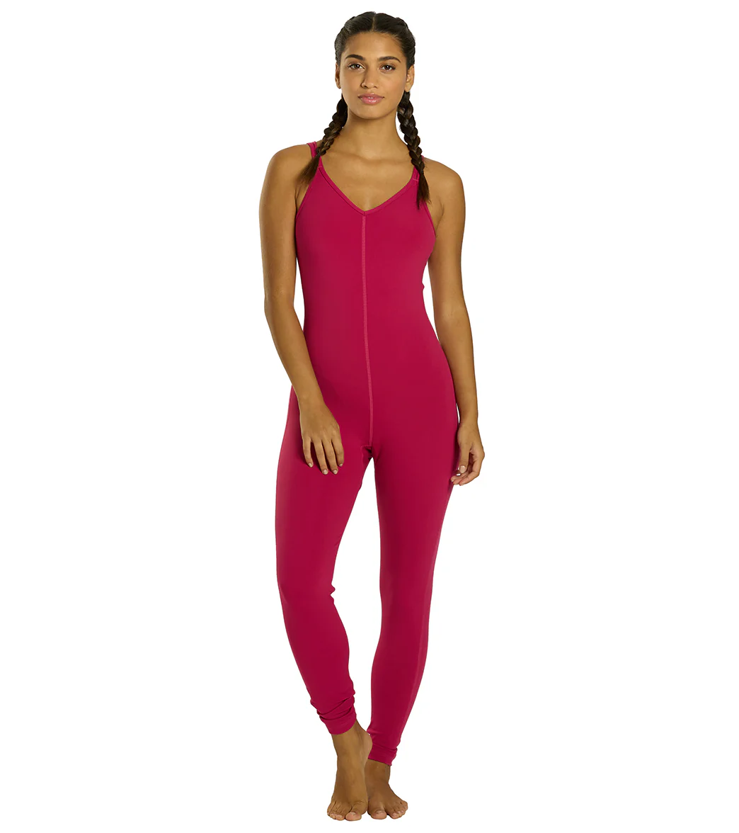 Everyday Yoga Radiant Solid Strappy Back Long Leotard 28