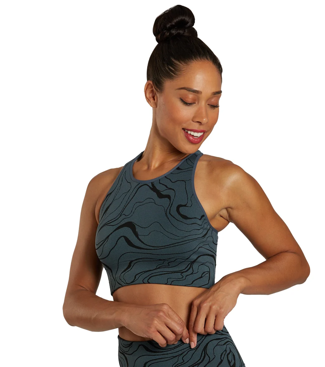 Spiritual Gangster High Neck Jacquard Bra