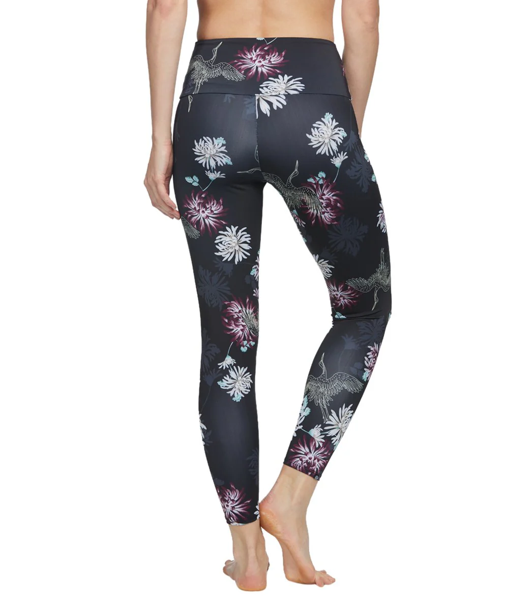 Onzie High Waisted Basic 7/8 Yoga Leggings Crane