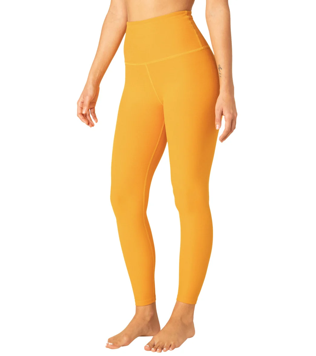 Beyond Yoga Spacedye High Waisted Caught In The Midi 7/8 Yoga Leggings Sunny Citrine Solid