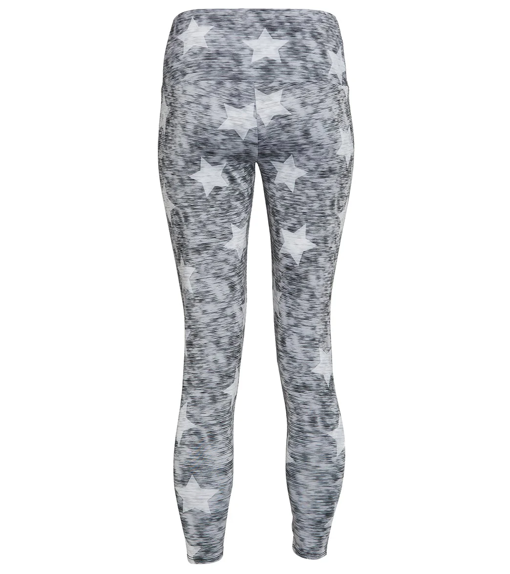Onzie High Waisted Basic 7/8 Yoga Leggings Heathered Star