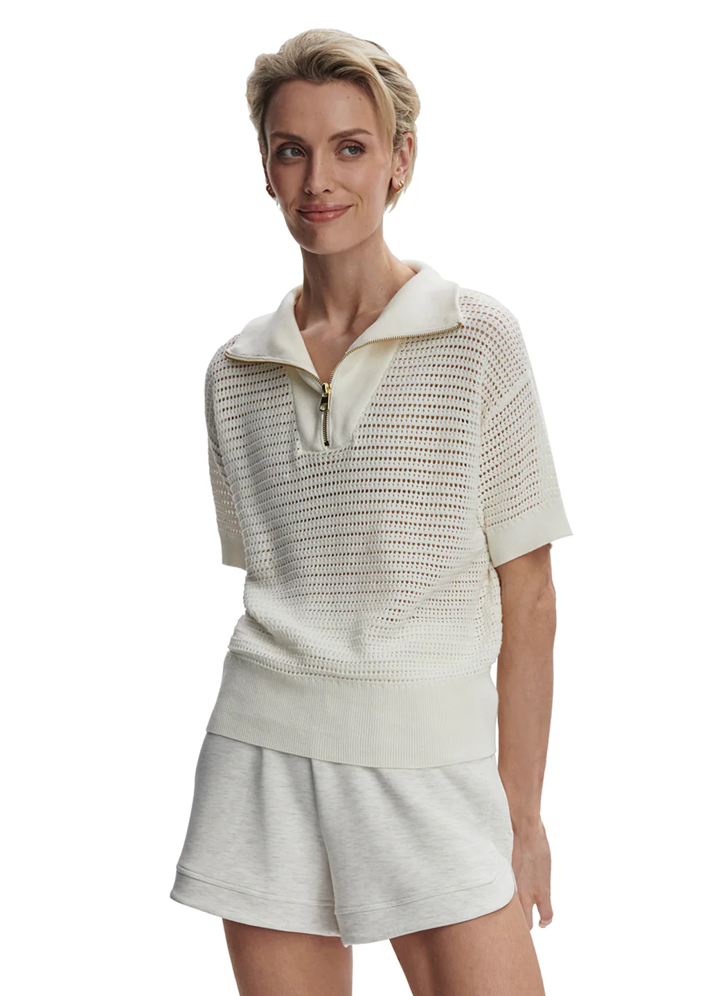 Varley Nali Half Zip Knit Top