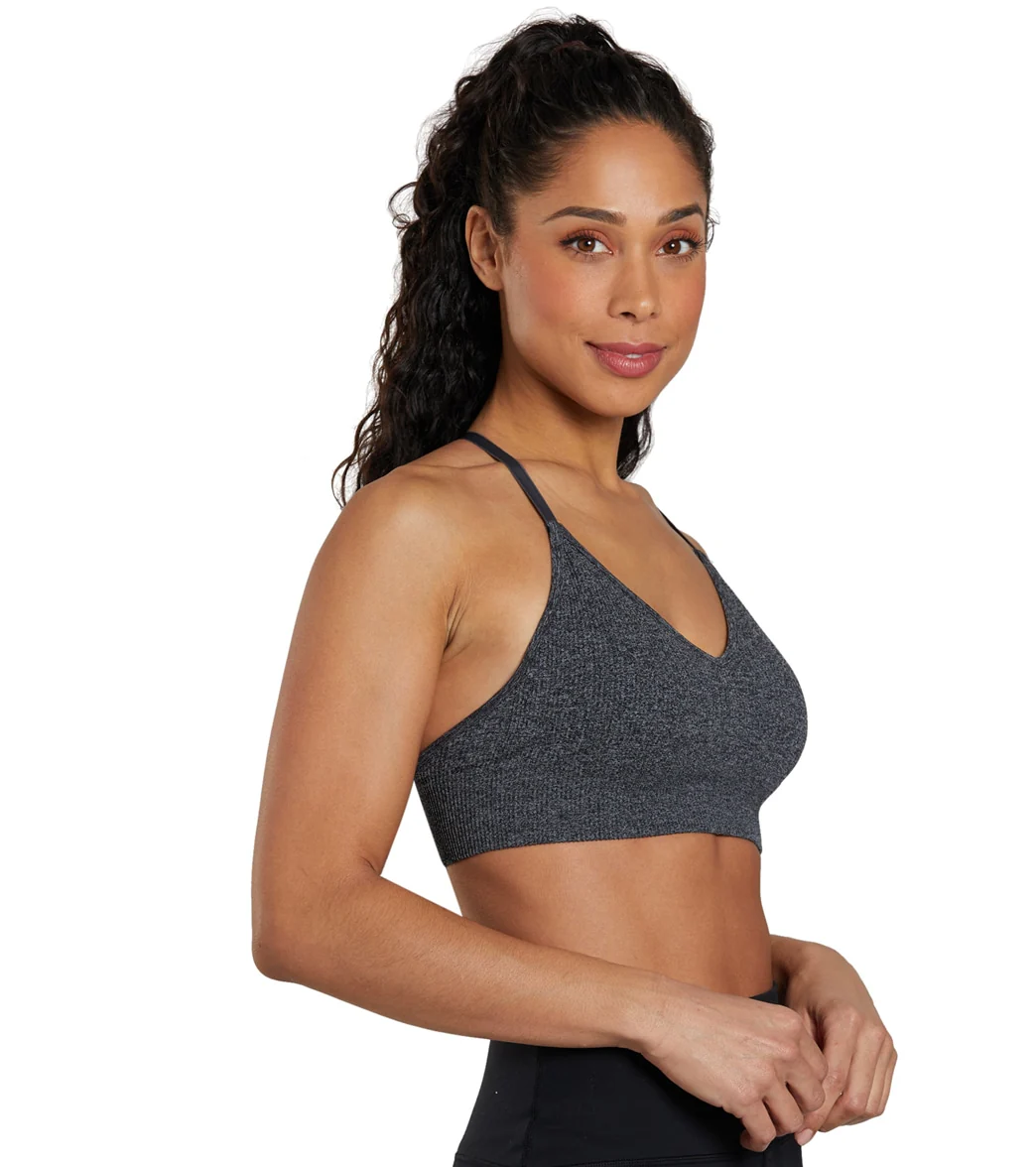 Spiritual Gangster Selene Seamless Heathered Triangle Bra