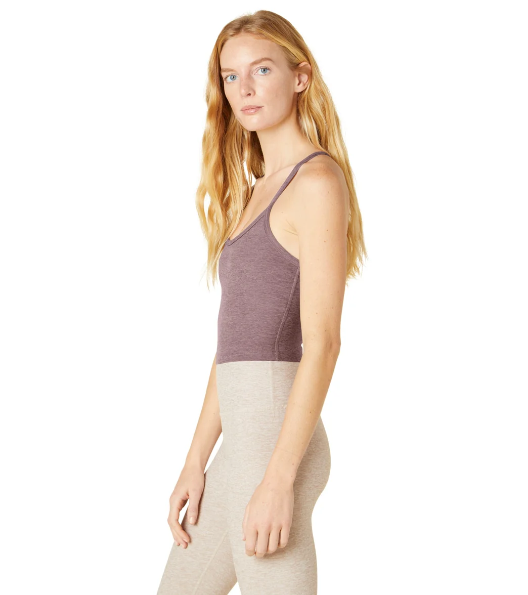 Beyond Yoga Spacedye Slim Racerback Cropped Tank Silverberry Heather