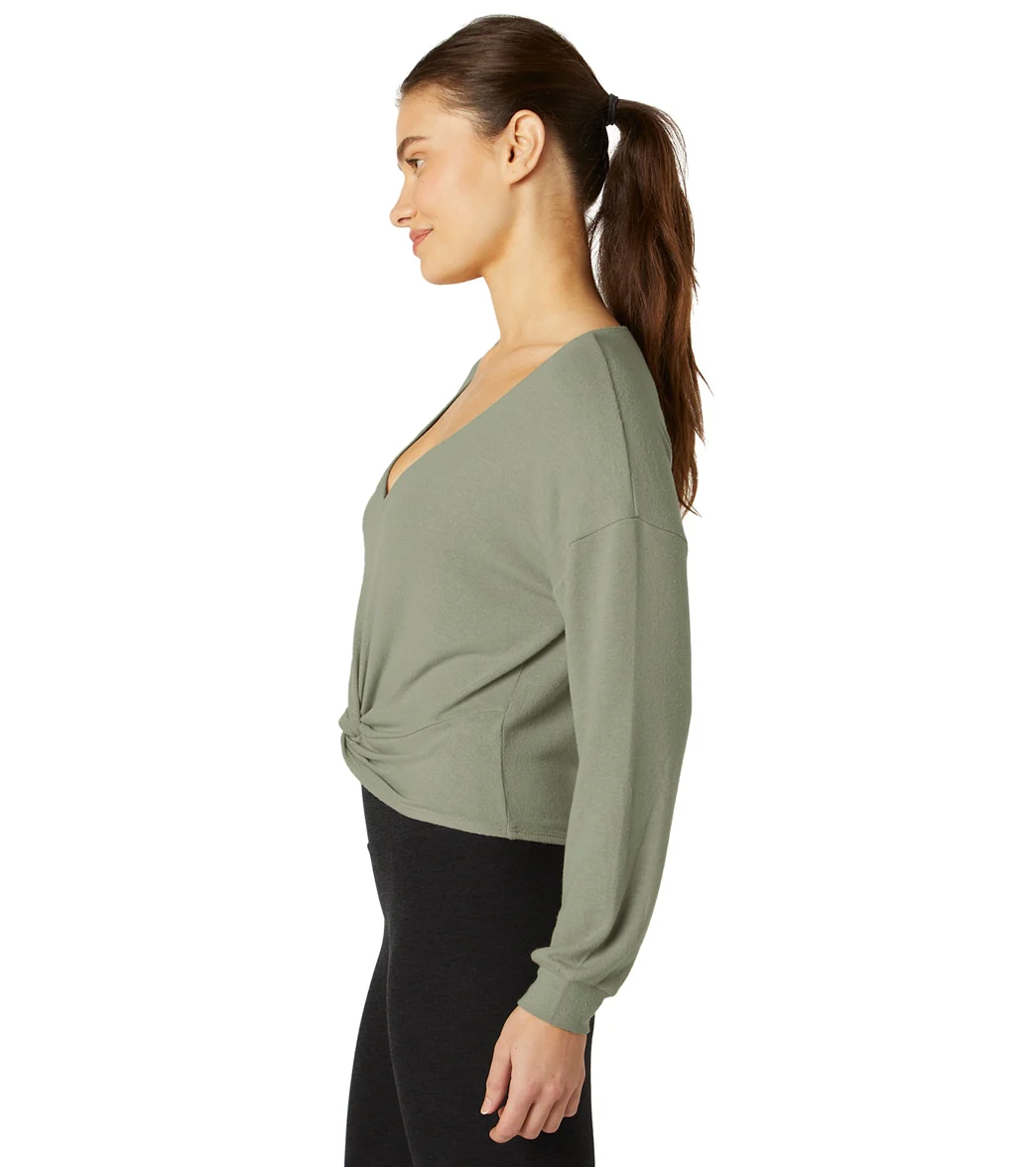 Beyond Yoga Twist Up Reversible Pullover