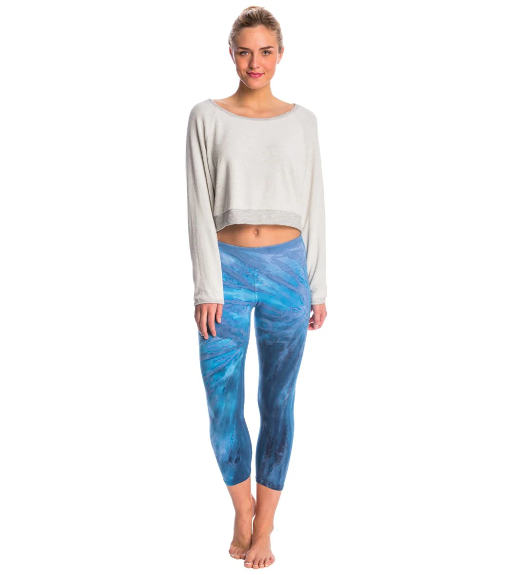 Hard Tail Flat Waisted Cotton Yoga Capris