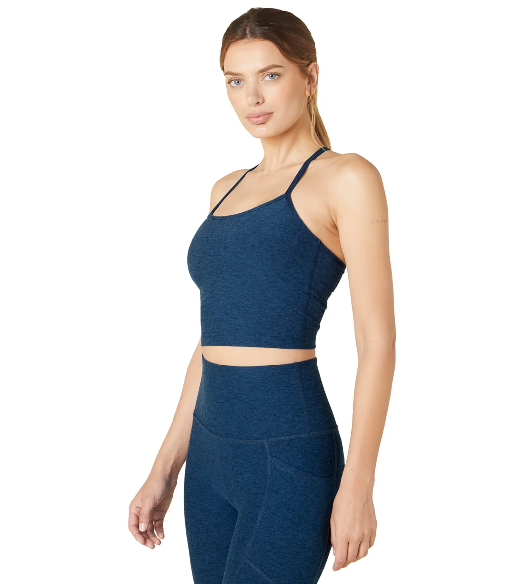 Beyond Yoga Spacedye Slim Racerback Cropped Tank Celestial Blue Heather
