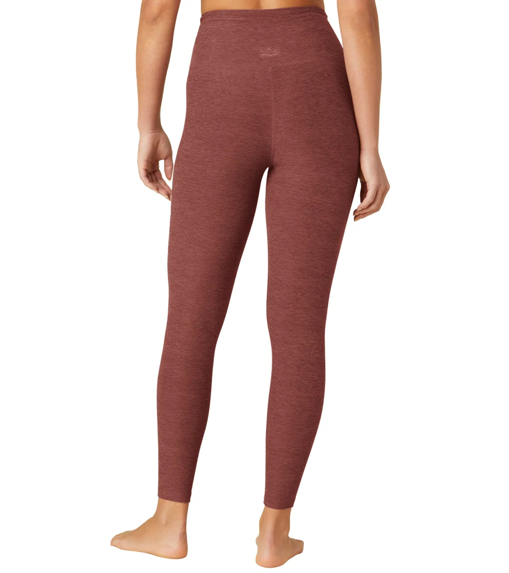Beyond Yoga Spacedye High Waisted Caught In The Midi 7/8 Yoga Leggings Grape Rose Heather