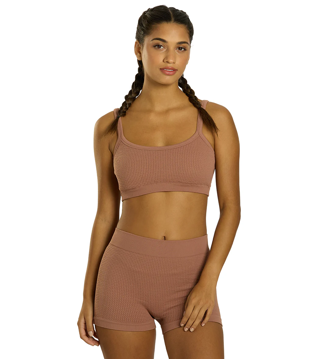 Cream Yoga Kelly Bra and Lynn Short Set