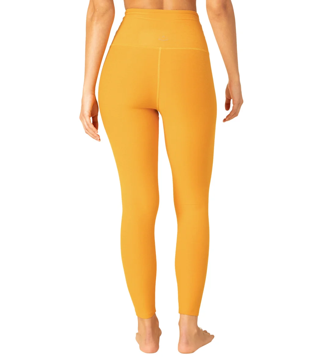 Beyond Yoga Spacedye High Waisted Caught In The Midi 7/8 Yoga Leggings Sunny Citrine Solid