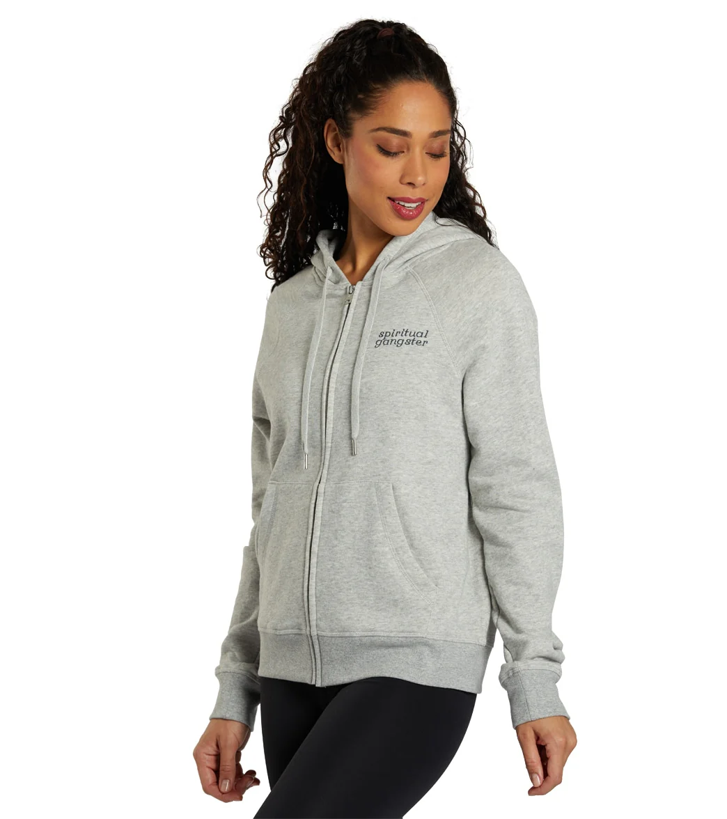 Spiritual Gangster Just Be Raglan Zip Hoodie