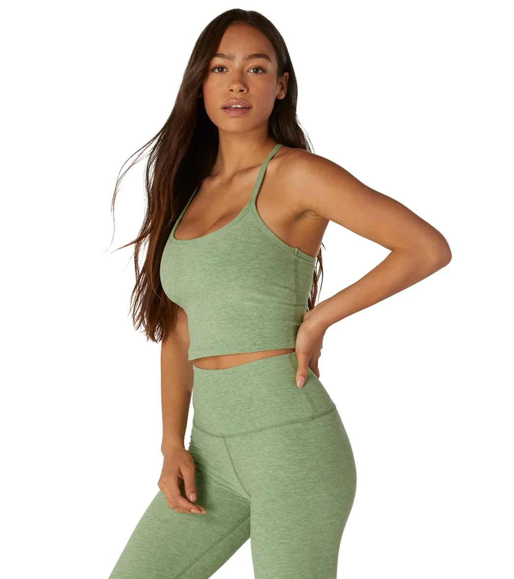 Beyond Yoga Spacedye Slim Racerback Cropped Tank Pale Pine/Glade Green