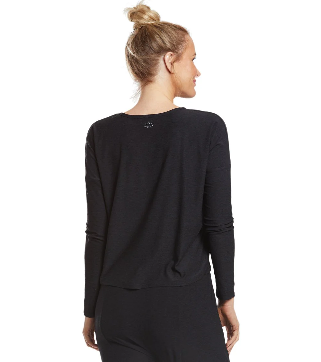 Beyond Yoga Featherweight Morning Light Cropped Pullover