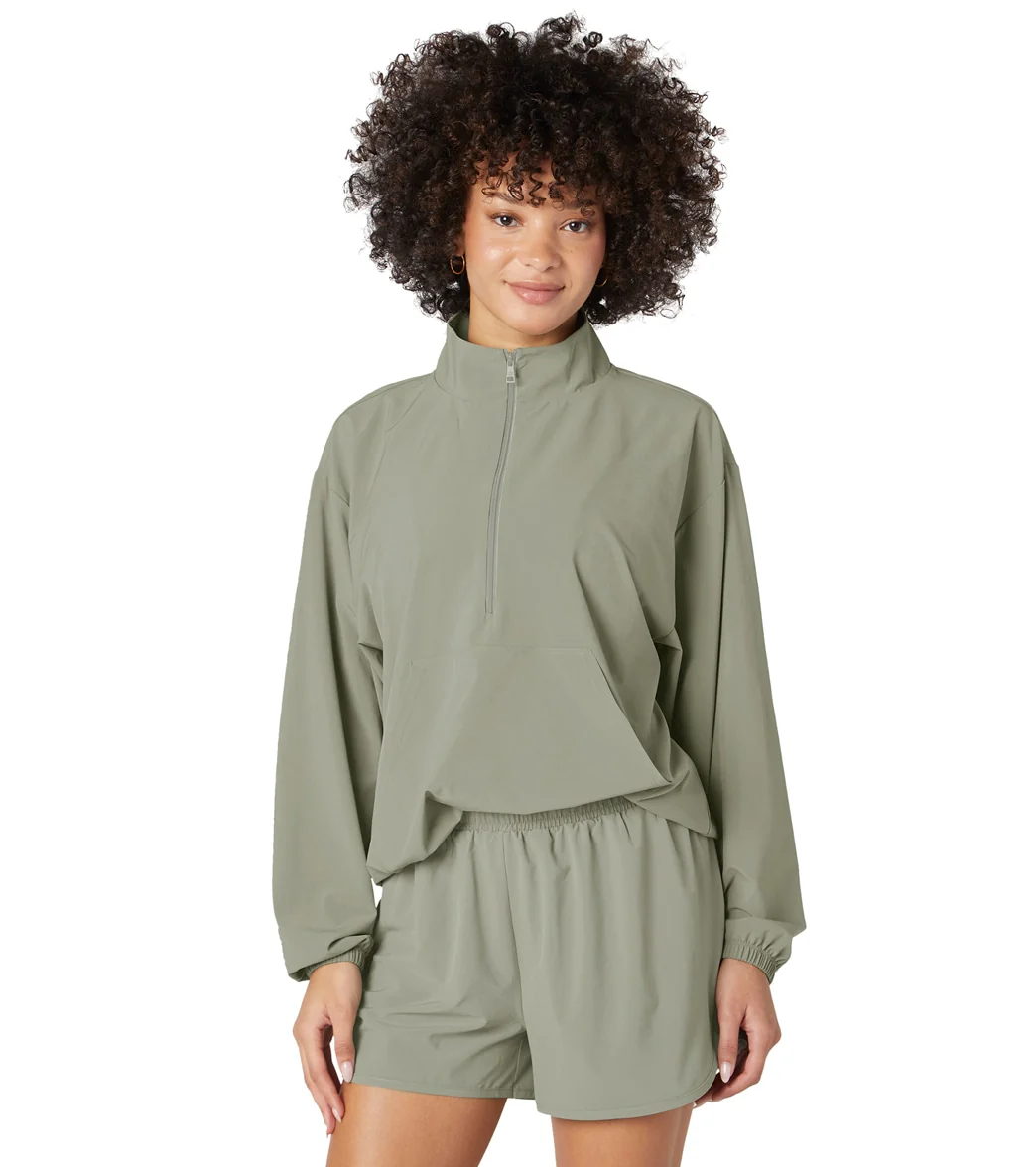 Beyond Yoga In Stride Half Zip Pullover