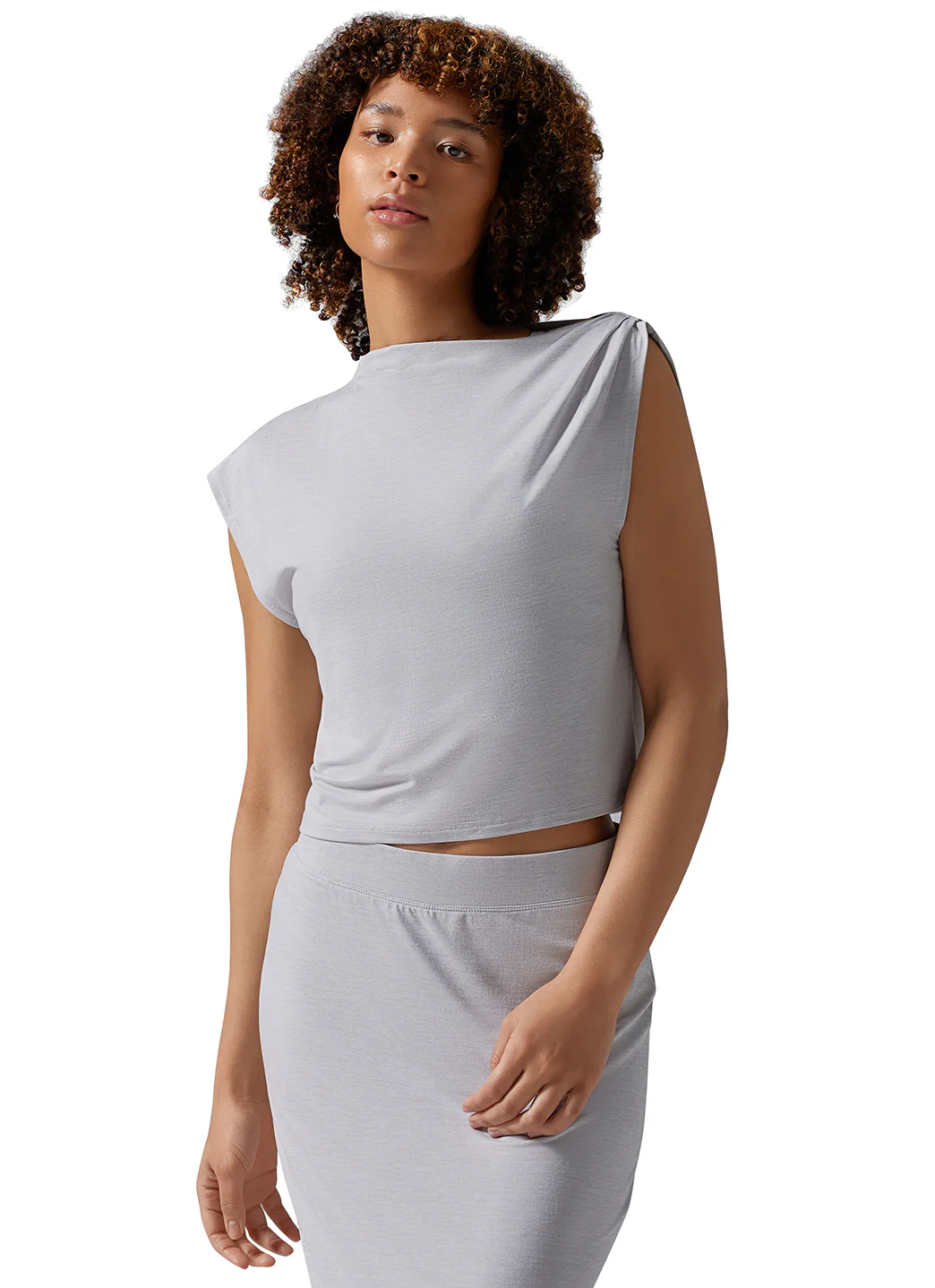 Tavi Brushed Tec Knit Asymmetrical Tee