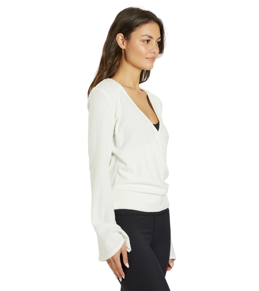 Thrive Societe Pleated Wrap Pullover