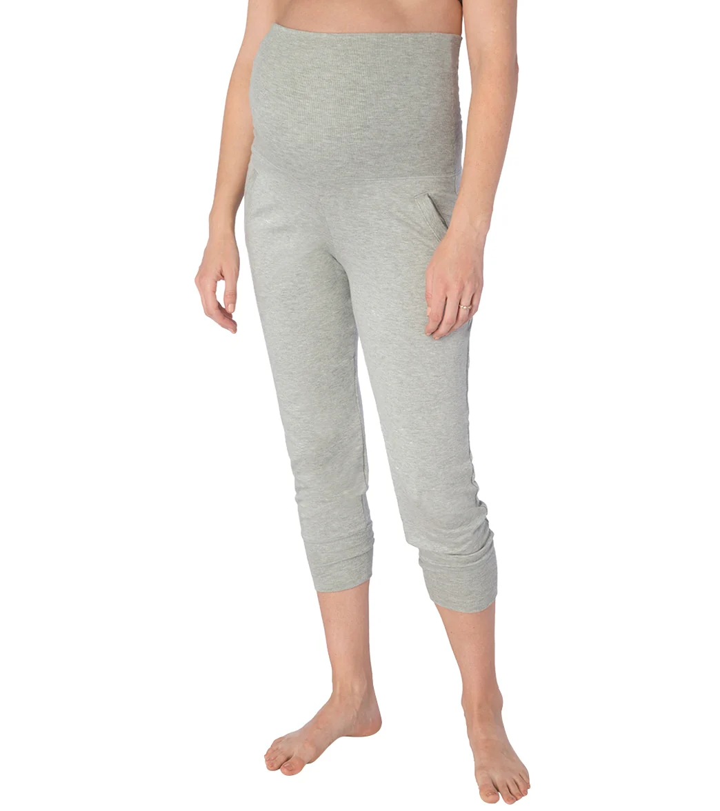 Beyond Yoga Beyond the Bump Cozy Fleece Maternity Foldover Joggers