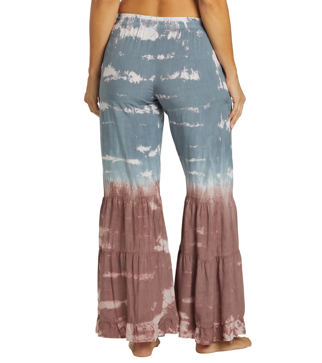 Yak & Yeti Boho Tiered Palazzo Tie Dye Pants