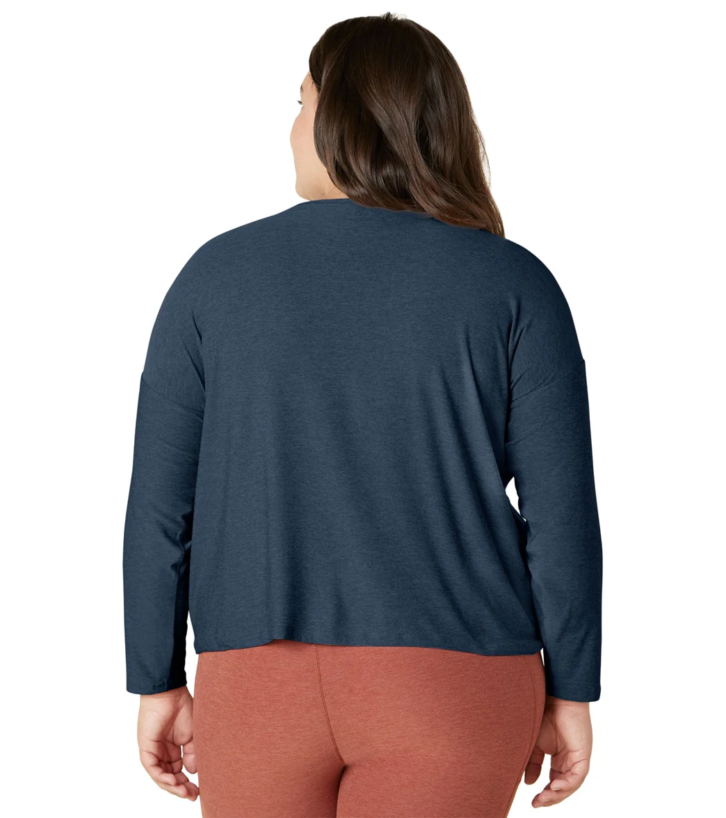 Beyond Yoga Plus Featherweight Morning Light Cropped Pullover