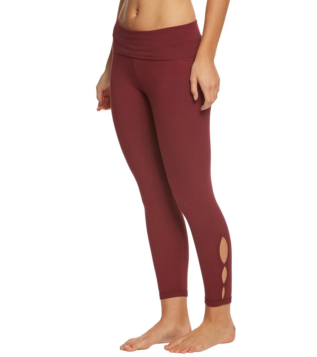 Hard Tail Contour Rolldown Cropped Cotton Yoga Leggings