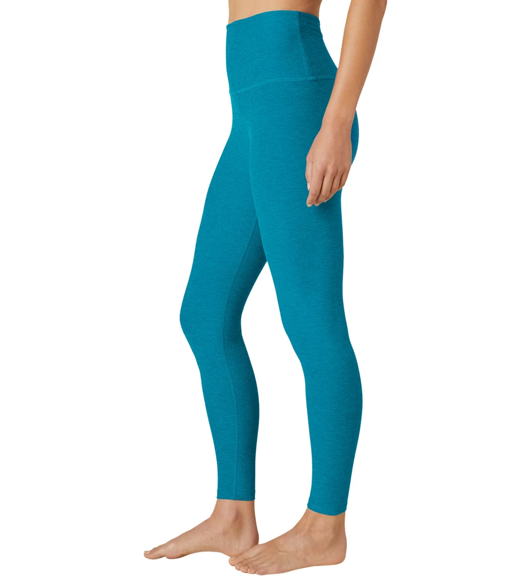 Beyond Yoga Spacedye High Waisted Caught In The Midi 7/8 Yoga Leggings Cerulean Blue Heather