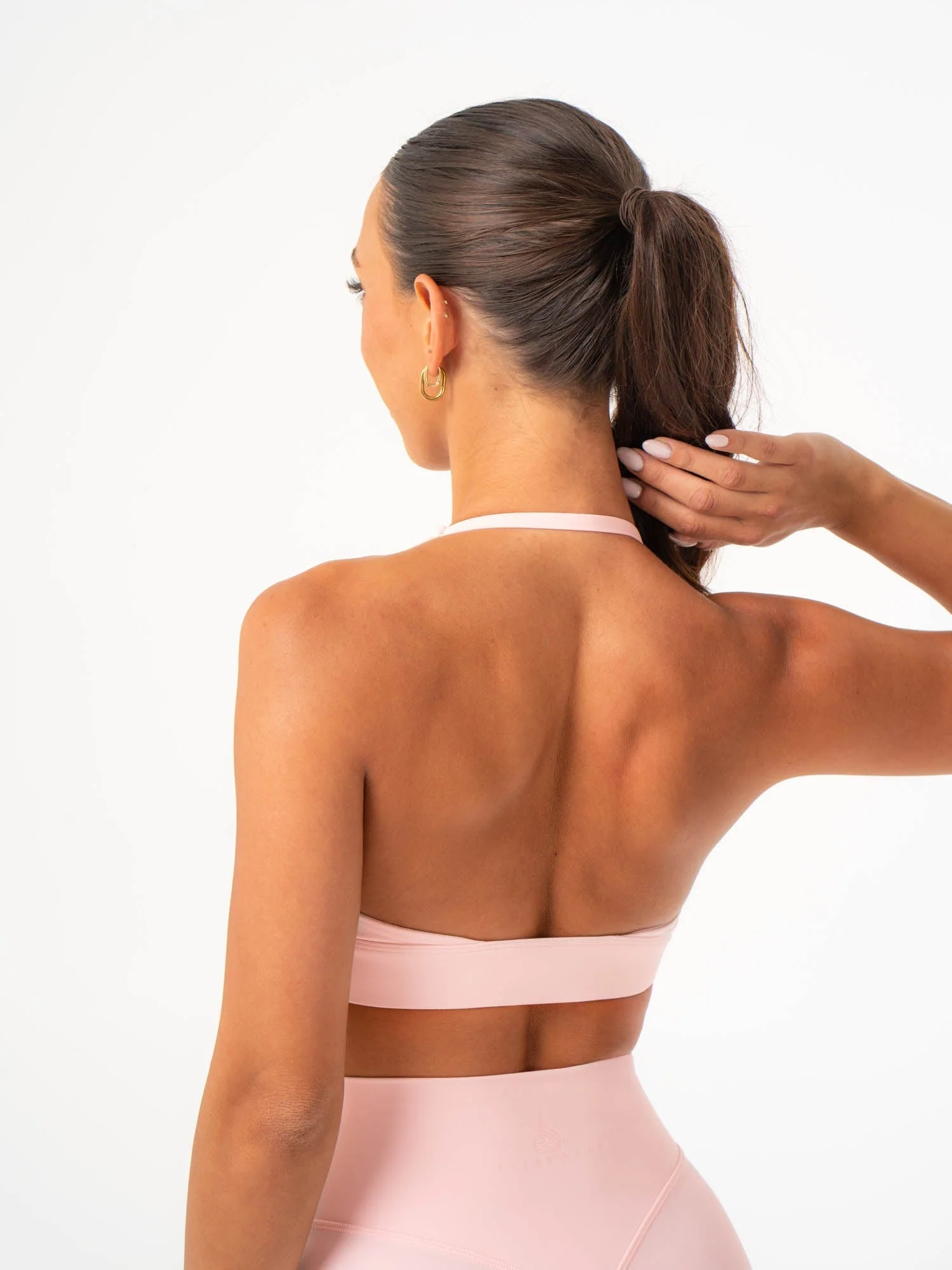 NKD Halter Sports Bra - Pink Musk