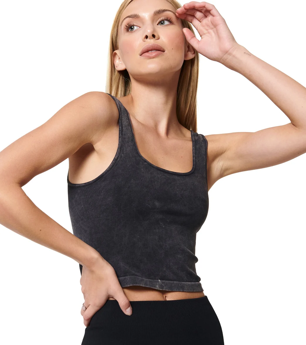 NUX Be Free Mineral Wash Seamless Yoga Crop Top