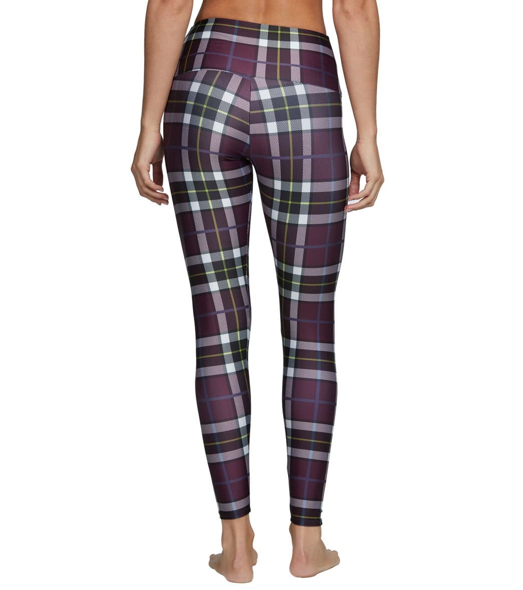 Onzie High Waisted Yoga Leggings Plaid