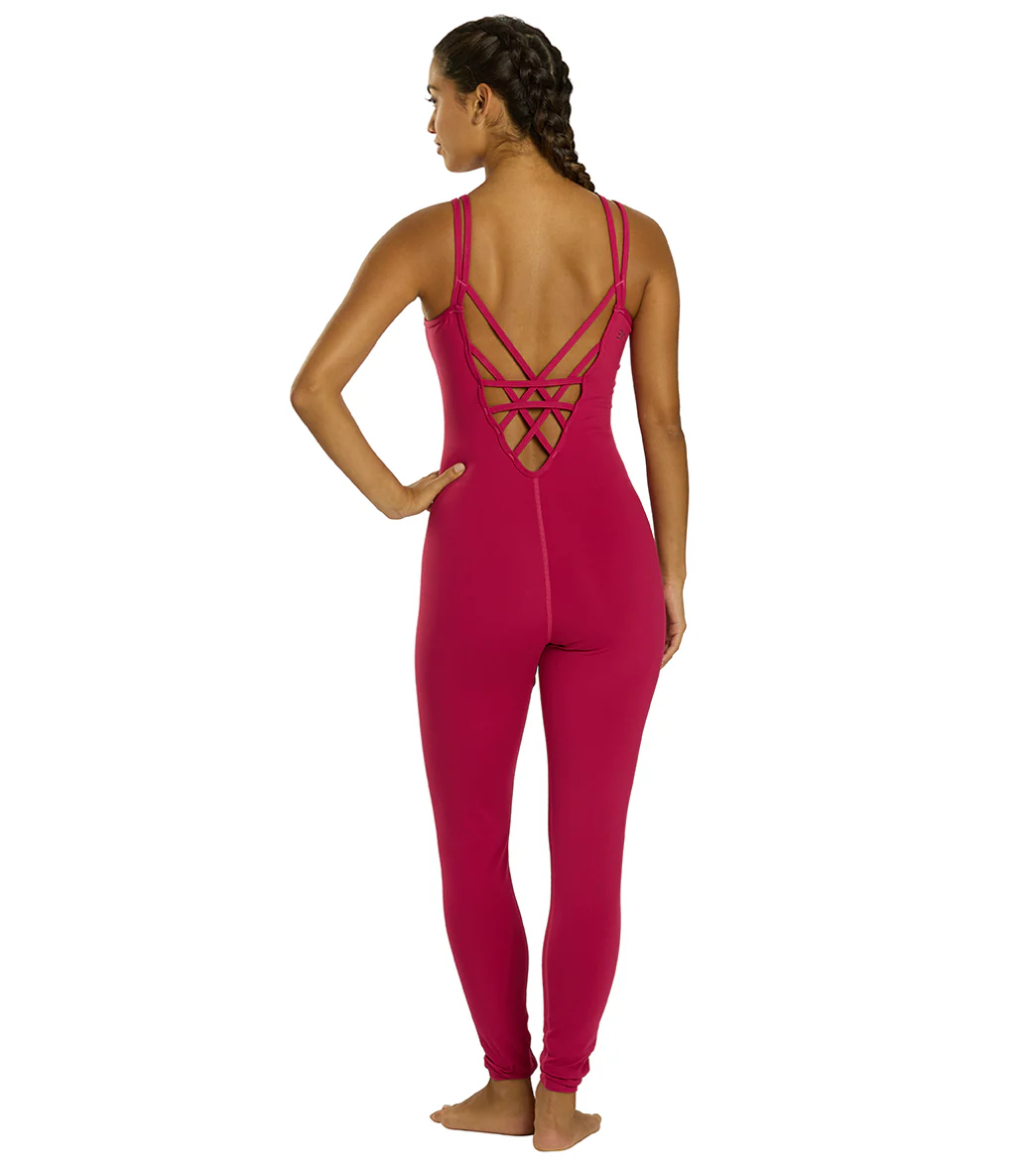 Everyday Yoga Radiant Solid Strappy Back Long Leotard 28