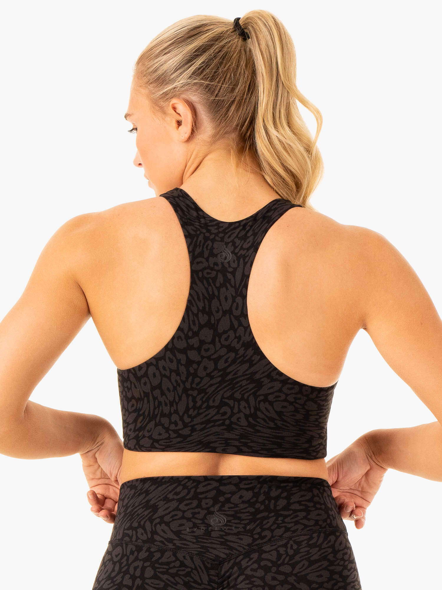 Rotation Sports Bra - Black Leopard