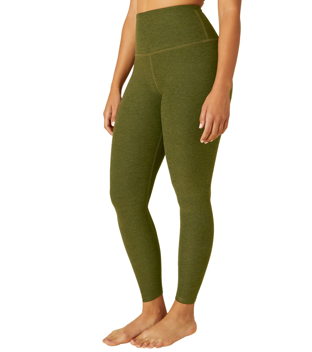Beyond Yoga Spacedye High Waisted Caught In The Midi 7/8 Yoga Leggings Deep Olive Heather