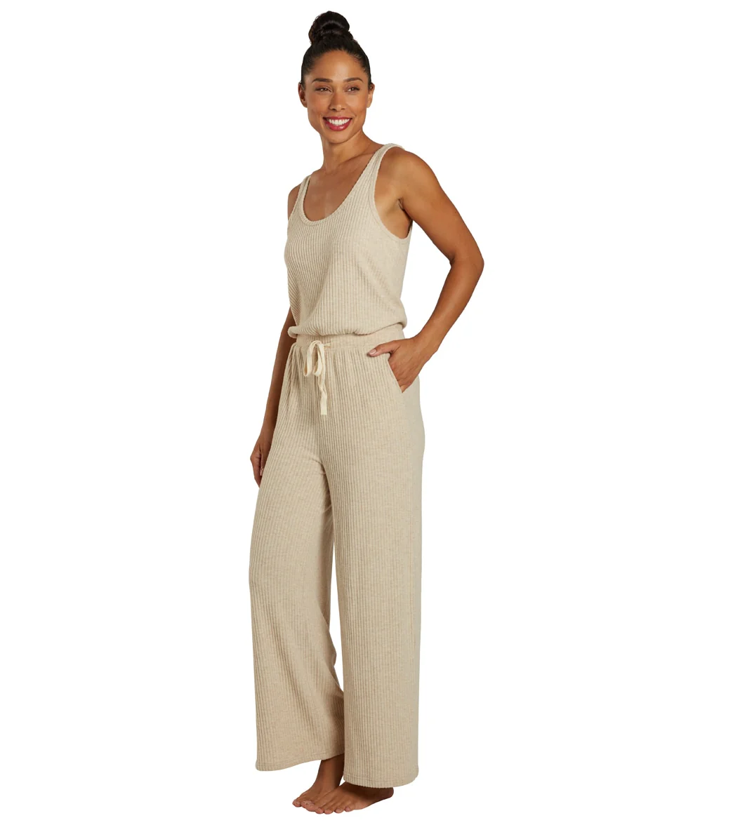 Spiritual Gangster Ballet Rib Wide Leg Perfect Jumpsuit