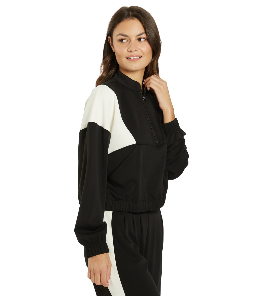 Thrive Societe Blocked Half Zip Pullover