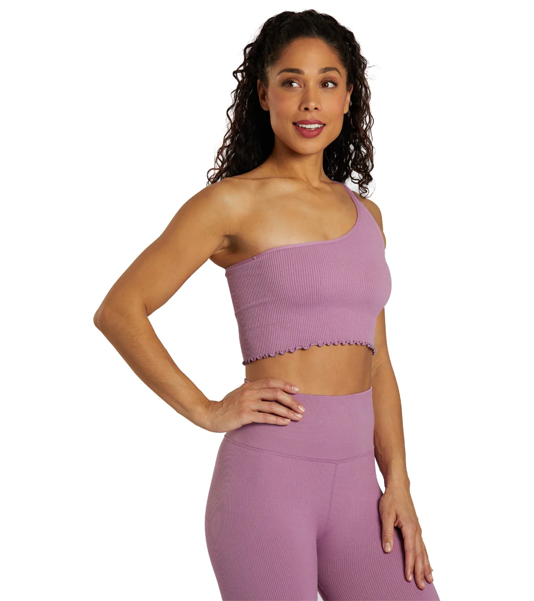 Spiritual Gangster Luna One Shoulder Seamless Tank
